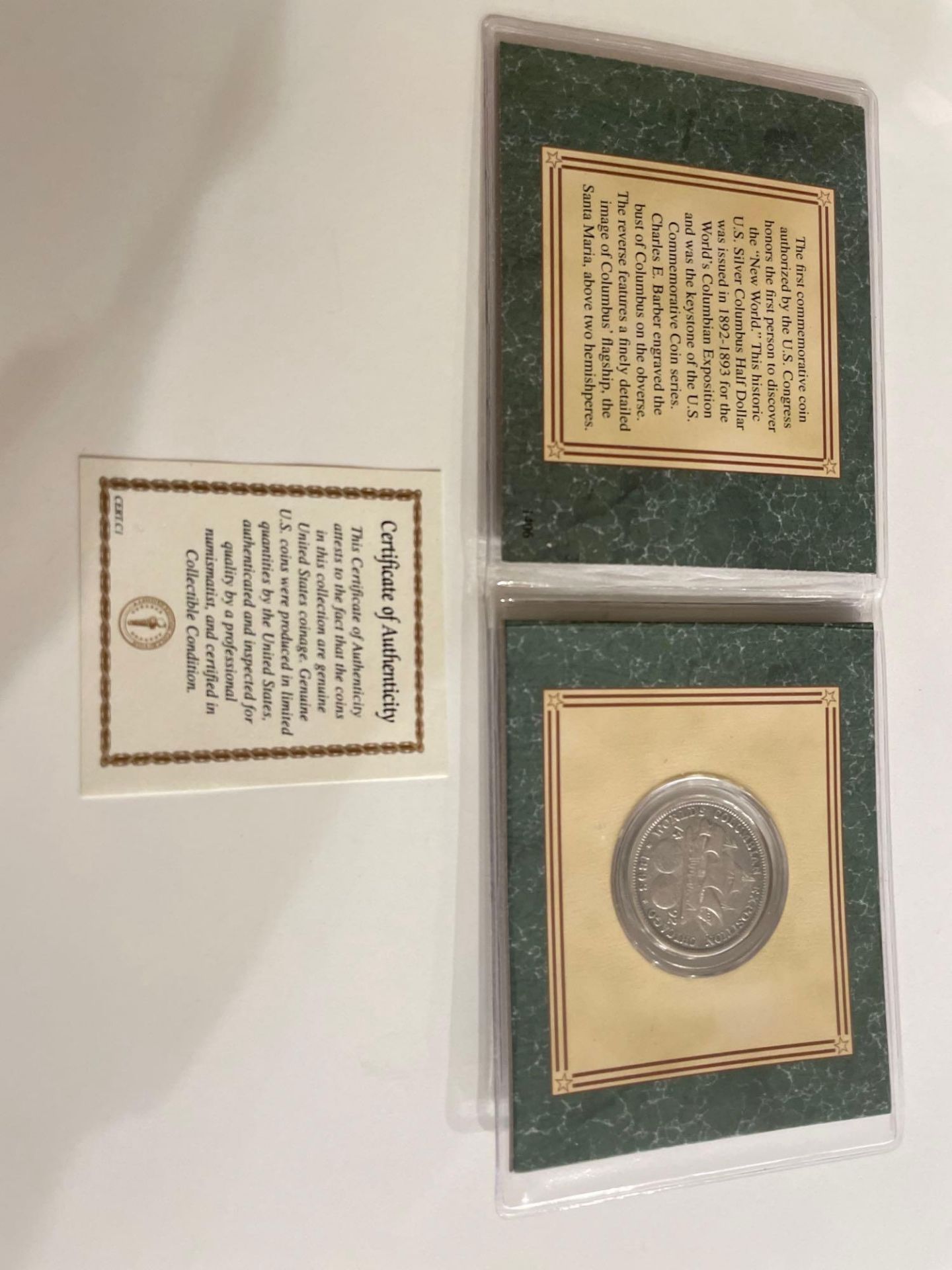 Columbian Exposition Commemorative Half Dollar: 1893 Silver Columbian Half Dollar - Image 2 of 5