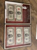 America's Obsolete $5 Bank Note Collection: $5 1928 Red Seal, $5 1934 Green Seal, $5 1953 Silver Cer