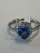 Sapphire & Diamond Ring 14KT 1.53 cts Sapphire/ .33 cts Diamond