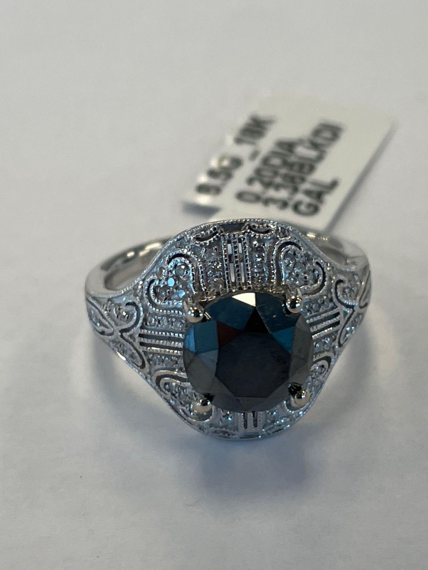 Black Diamond and Diamond Ring - Image 9 of 16