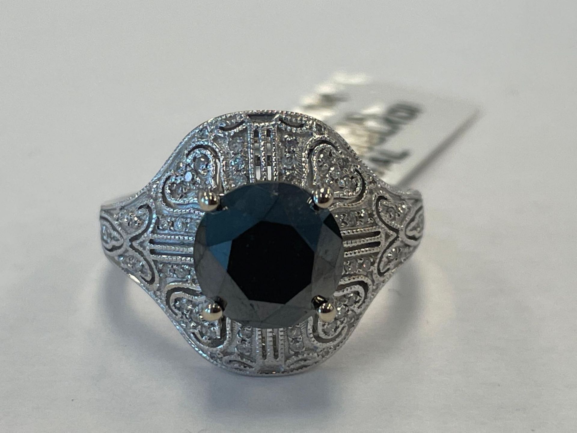 Black Diamond and Diamond Ring - Image 11 of 16