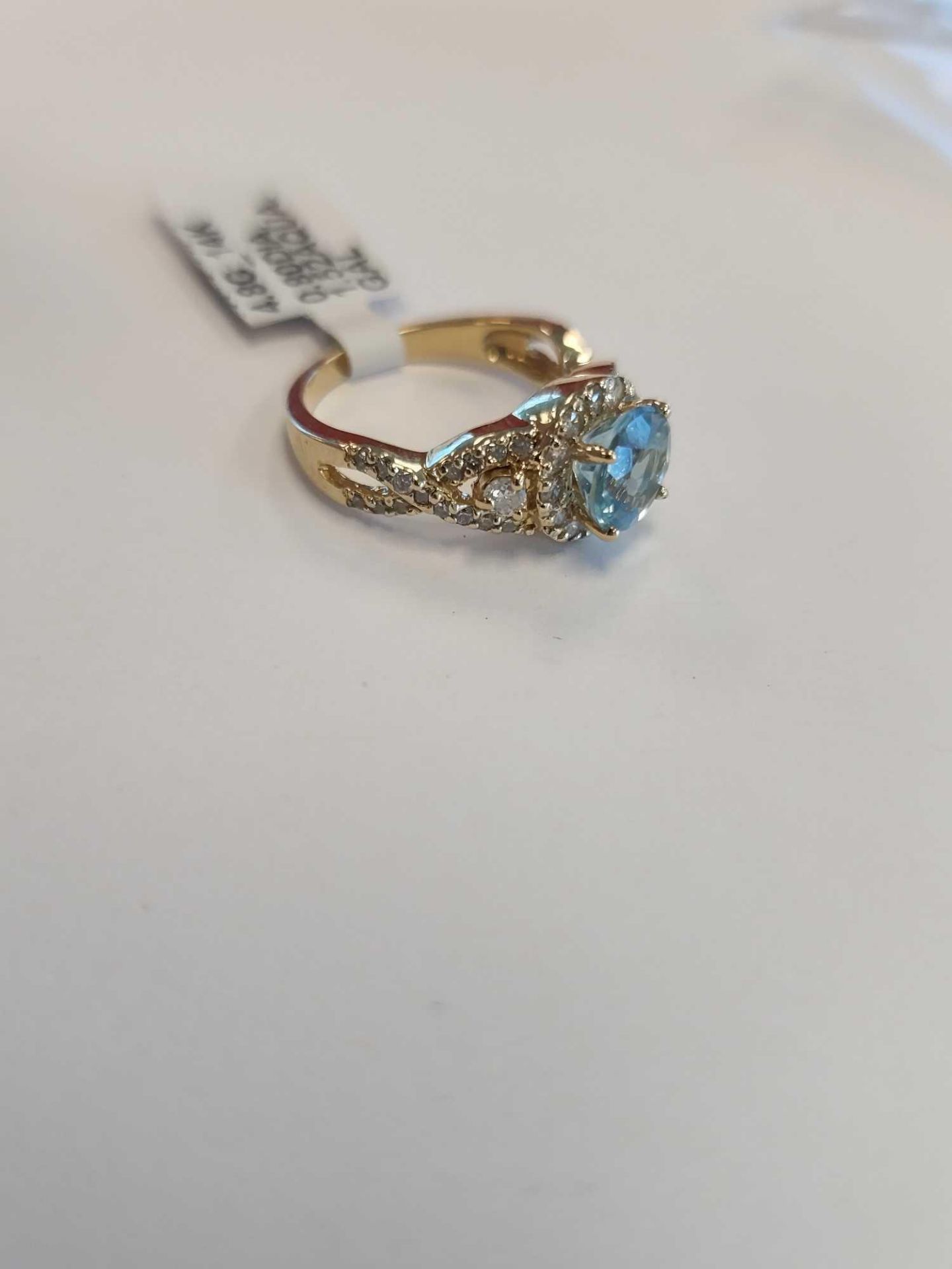 Aquamarine and Diamond Ring - Image 3 of 9