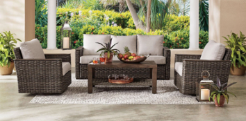 Manhattan fireplace console, outdoor furniture, and more