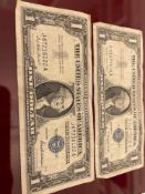 2 Silver Certificates 1957