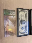 $5 Blue Seal Silver Certificate and Karatpay Gold