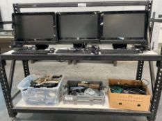 3 hp desktops with misc electronics