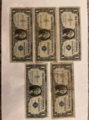 Five Silver Certificates