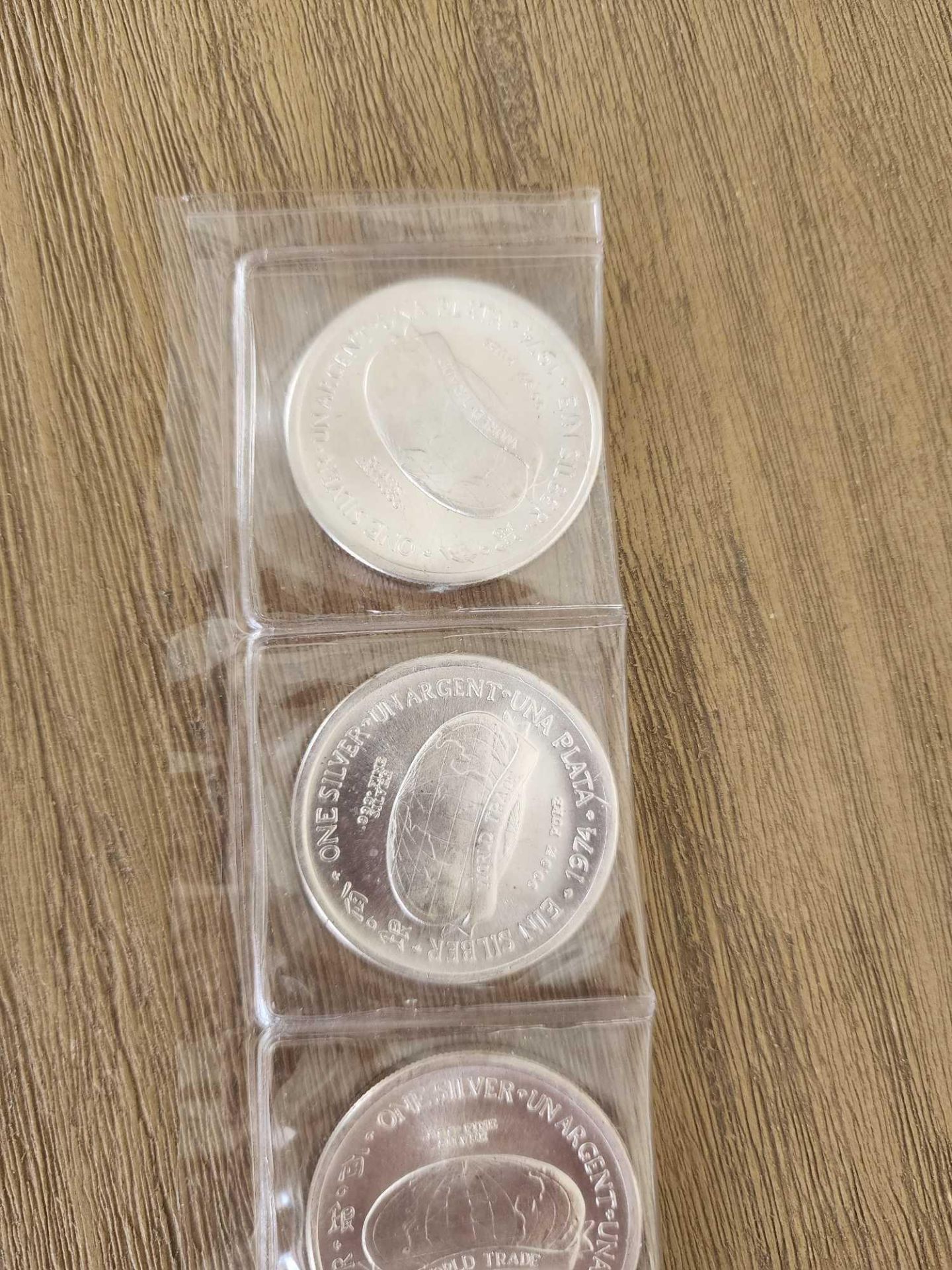 5 World Trade International Silver Vintage Silver Coins 1 oz Coins