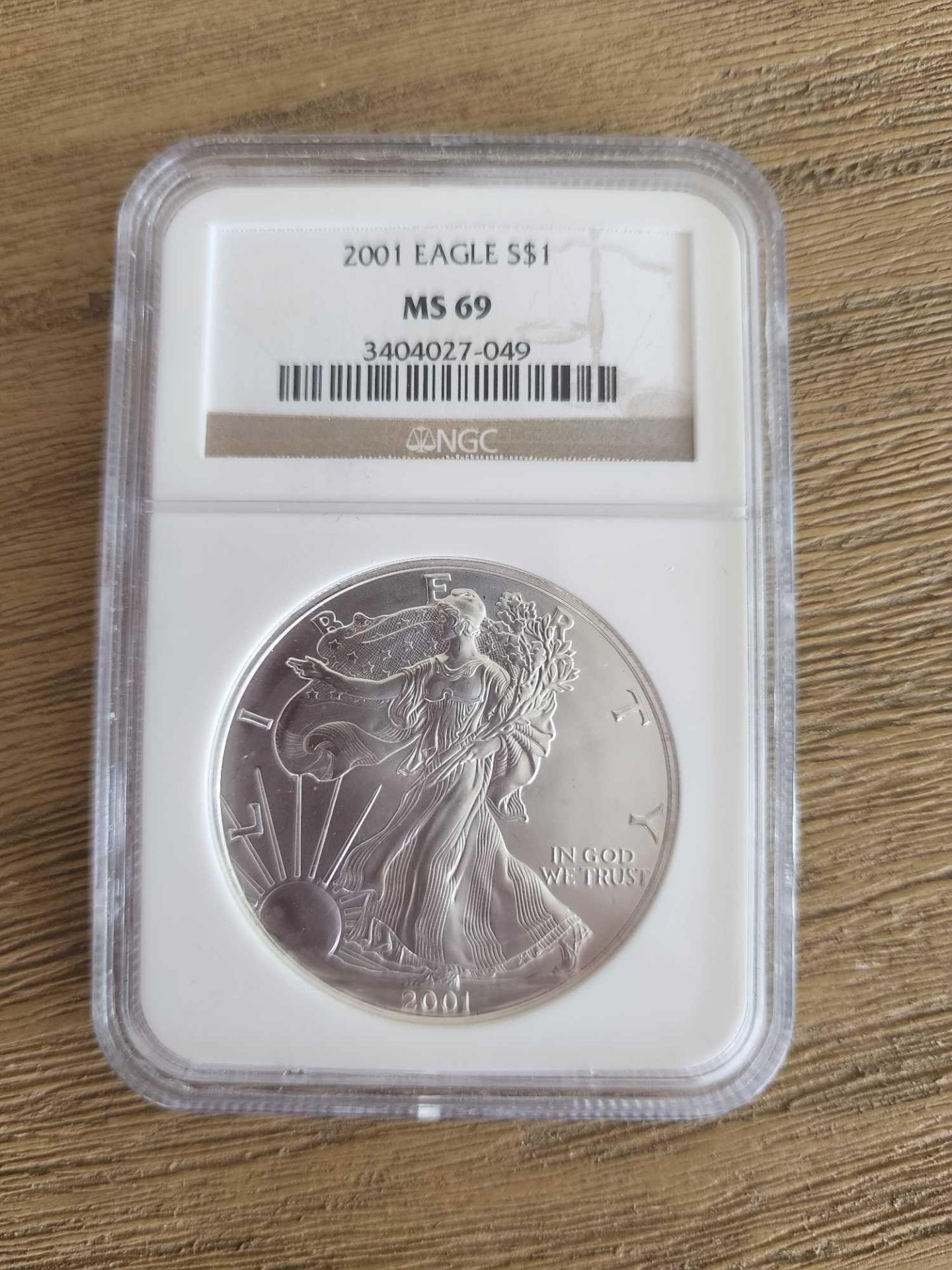2001 MS 69 Graded American Eagle