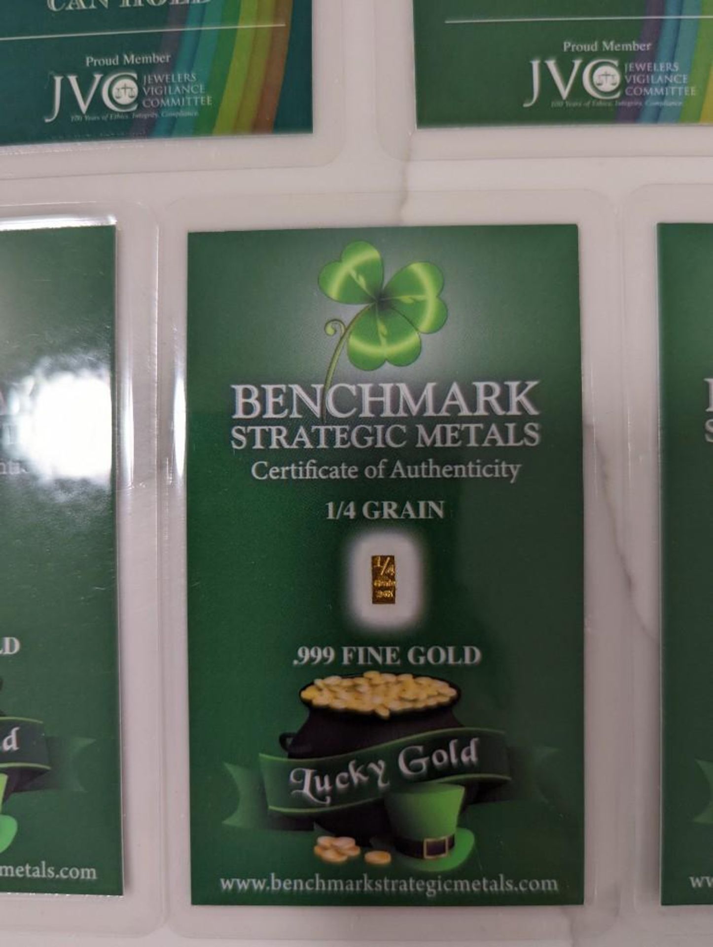 (10) Benchmark 1/4 Grain "Lucky Gold" - Image 3 of 4