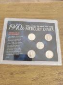 1940s Golden Years of Mercury DIme Set