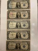 Five Silver Certificates