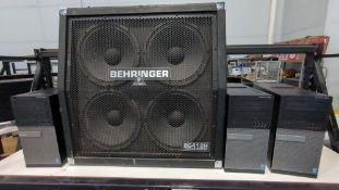 Rolling Rack: Three Dell Optiplex 9020 computers, Beringer BG412H Speaker