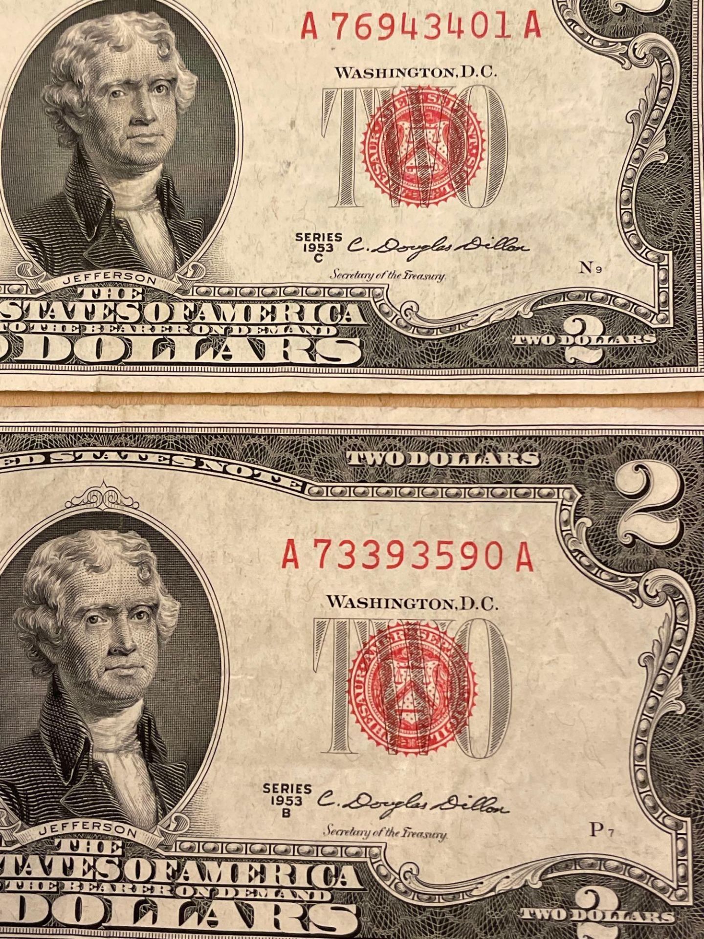 Two $2 Red Seal Bills - Image 2 of 3
