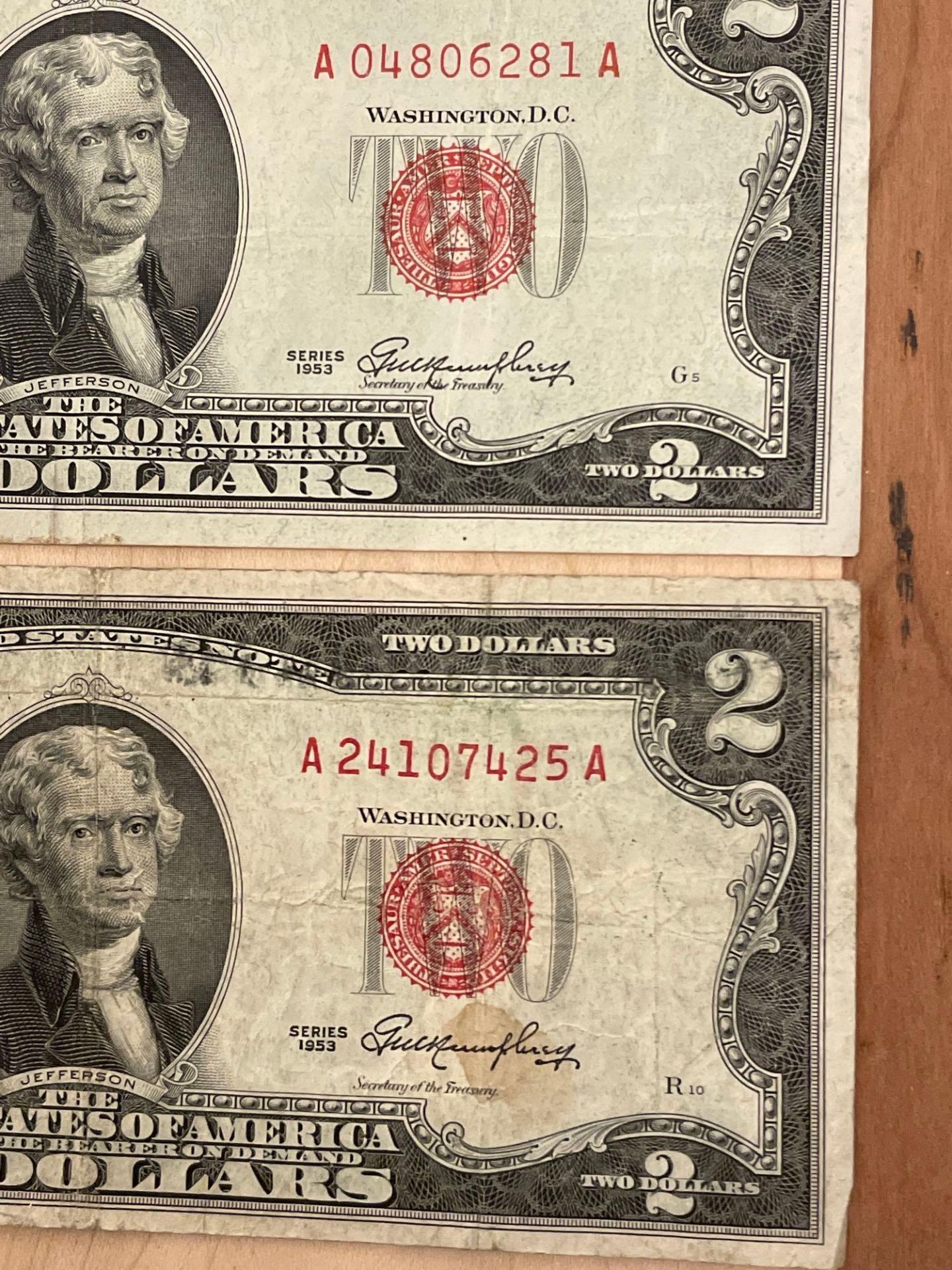 Two $2 Red Seal Bills - Image 2 of 3