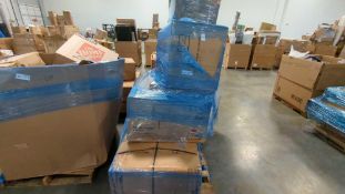 pallet of large stuffed chairs home goods nightstands and more