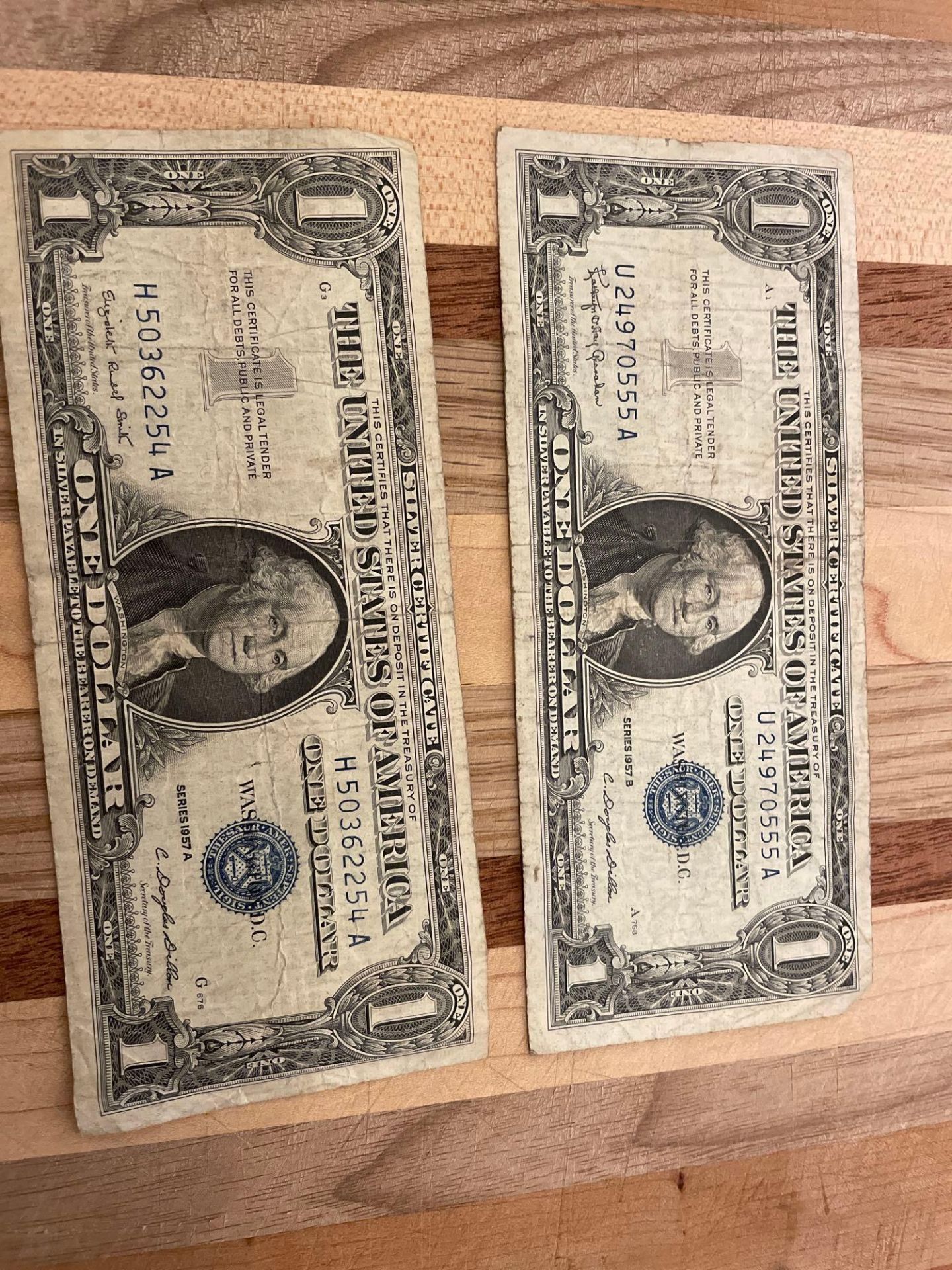 Two $1 Blue Seal Silver Certificates - Image 2 of 3