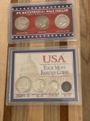 JFK Bicentennial Half Dollar Mint Mark Collection & Four Most Famous Coins