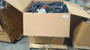 pallet of electronics antennas lighting face scrubbers brushes and much more