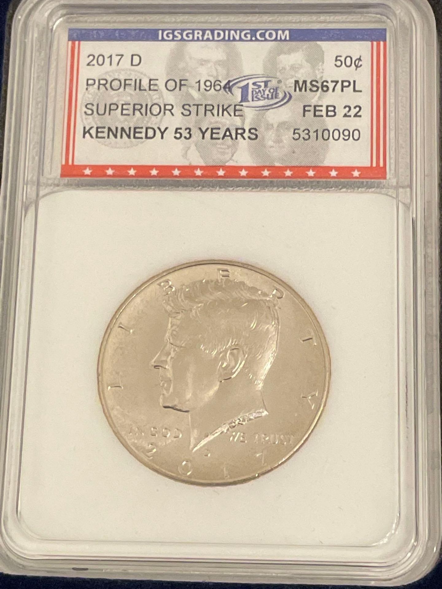 Two 2017 Profile of 1964 Superior Strike Kennedy Half Dollars - Image 3 of 4