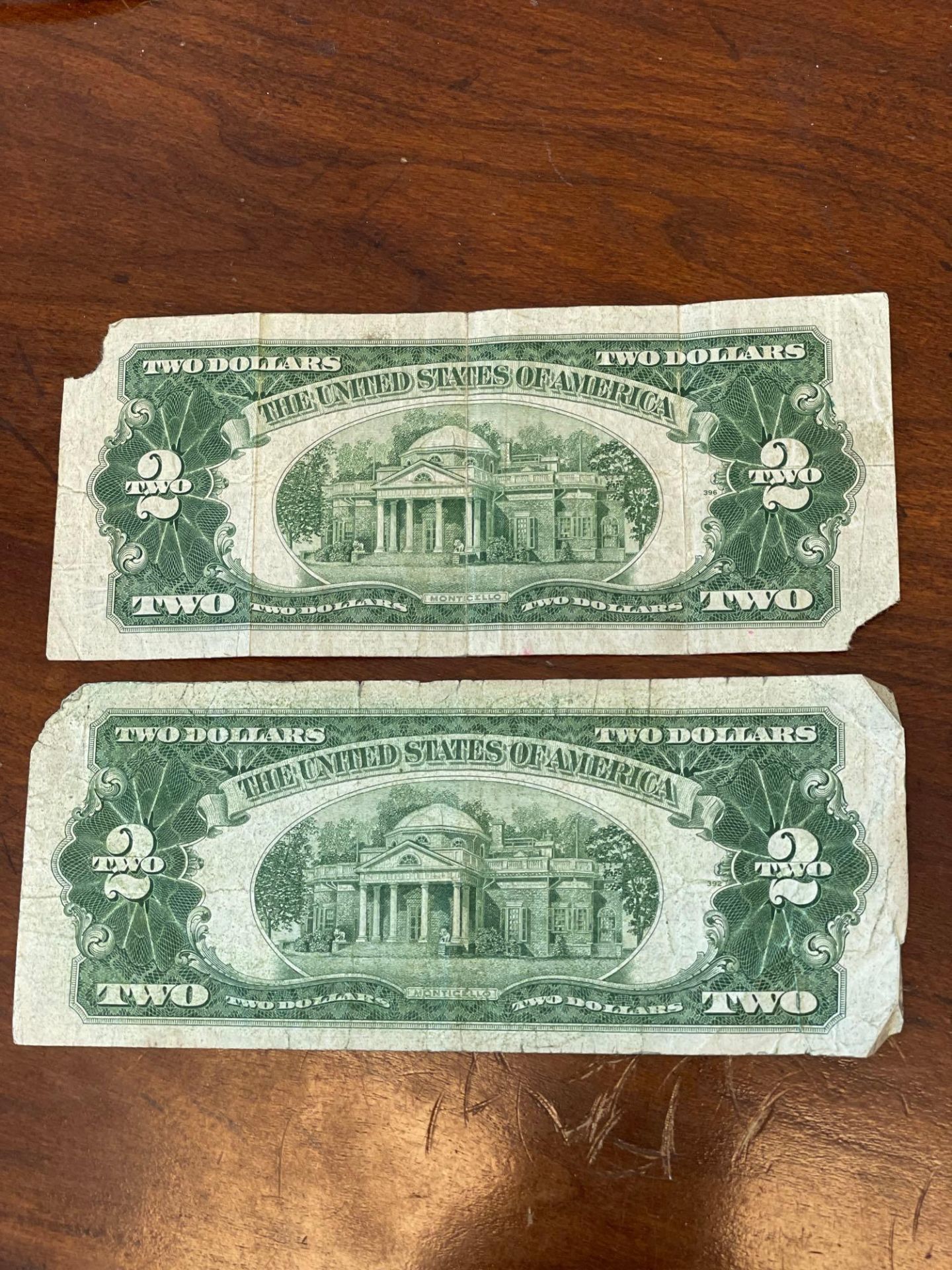 2 1953 Red Seal 2 Dollar Bills - Image 3 of 3