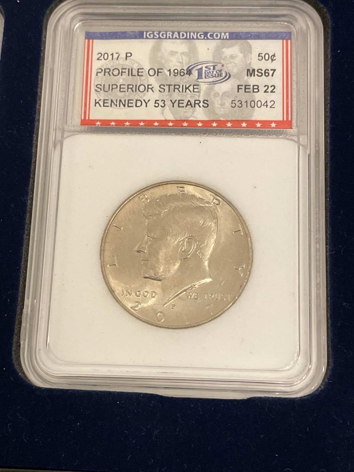 Two 2017 Profile of 1964 Superior Strike Kennedy Half Dollars - Image 2 of 4