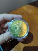 2022 Gold Plated Silver Eagle (1 oz silver gold plated)