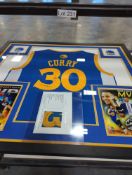 Framed Steph Curry Jersey