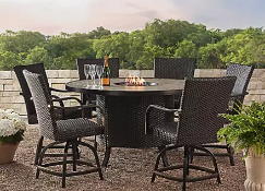 7pc balcony fire dining set