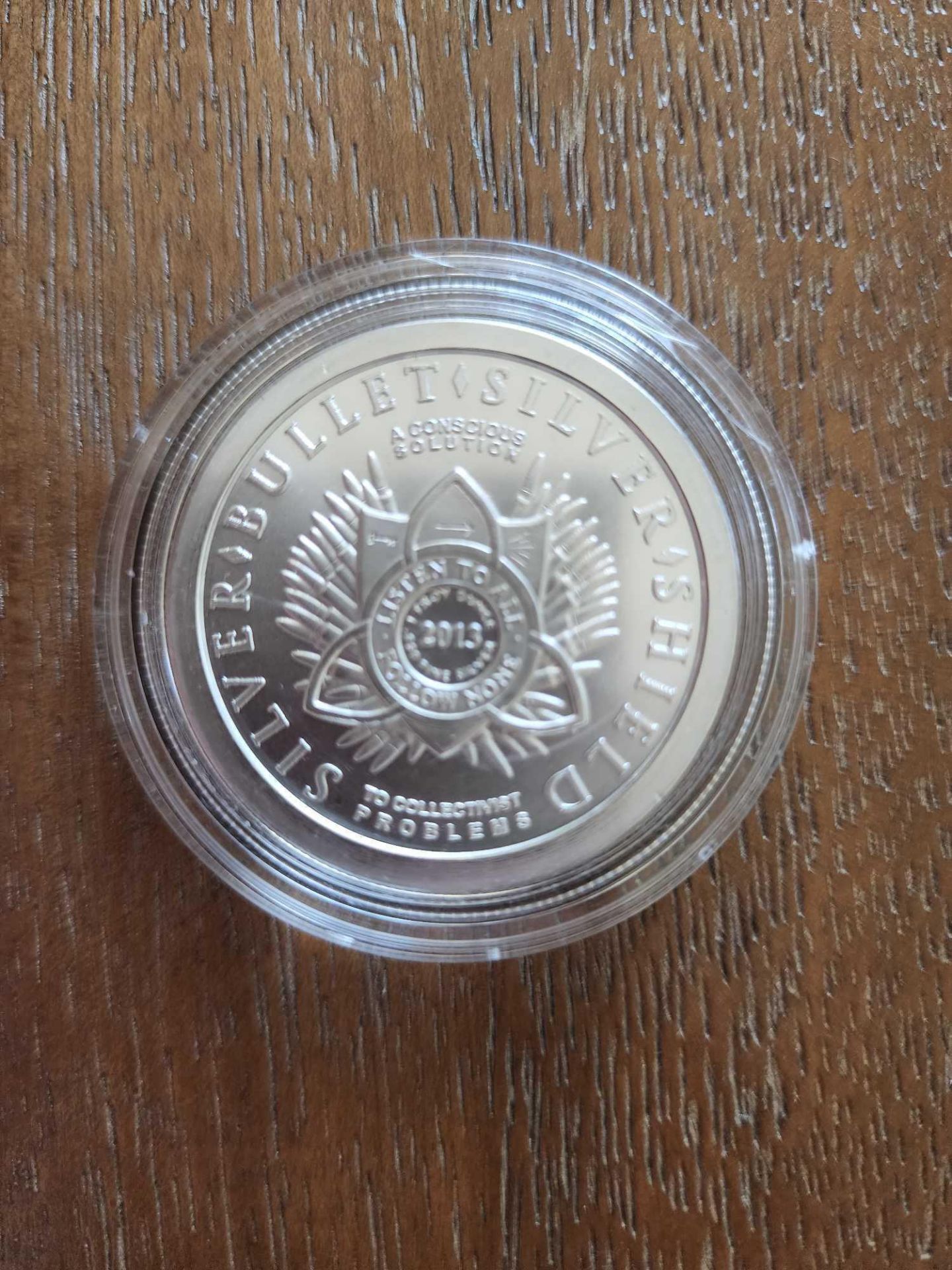 Silver Shield Debt and Death Silver Coin - Image 2 of 2