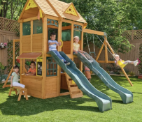 kid Kraft Overland Heights swing set/storage shed