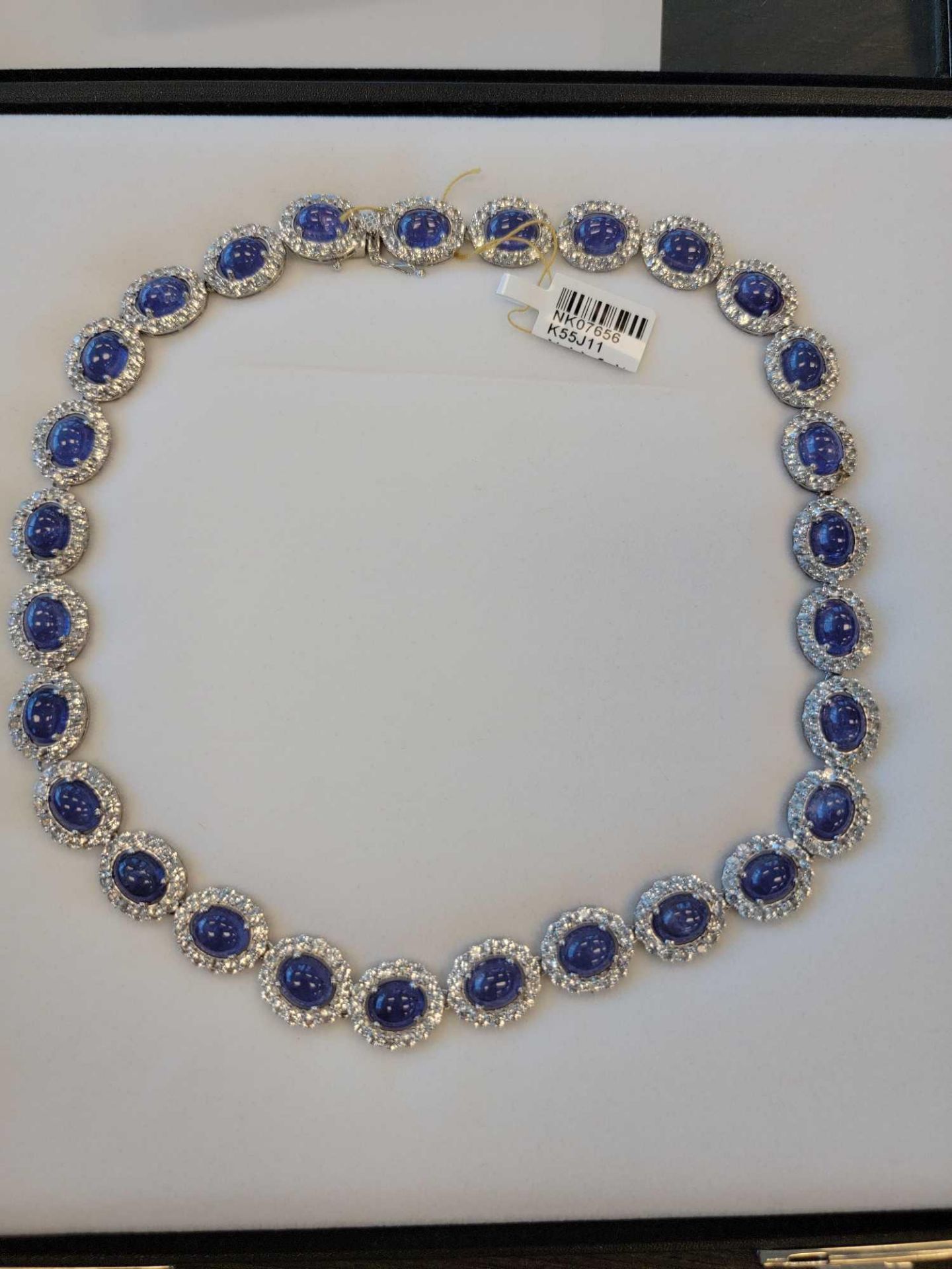 Tanzanite and Colorless Sapphire Necklace - Image 4 of 7