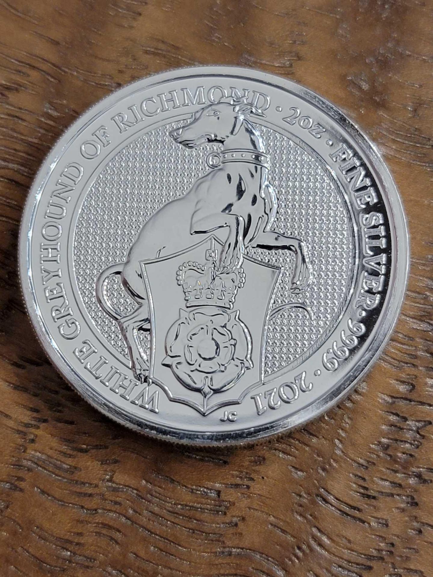 2 oz White Greyhound of Richmond Coin