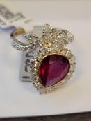 14 KT yellow gold Diamond and Ruby Ring