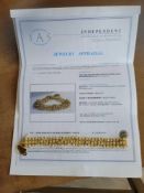 18KT Gold, 30 Carat Intense (canary) yellow diamond bracelet
