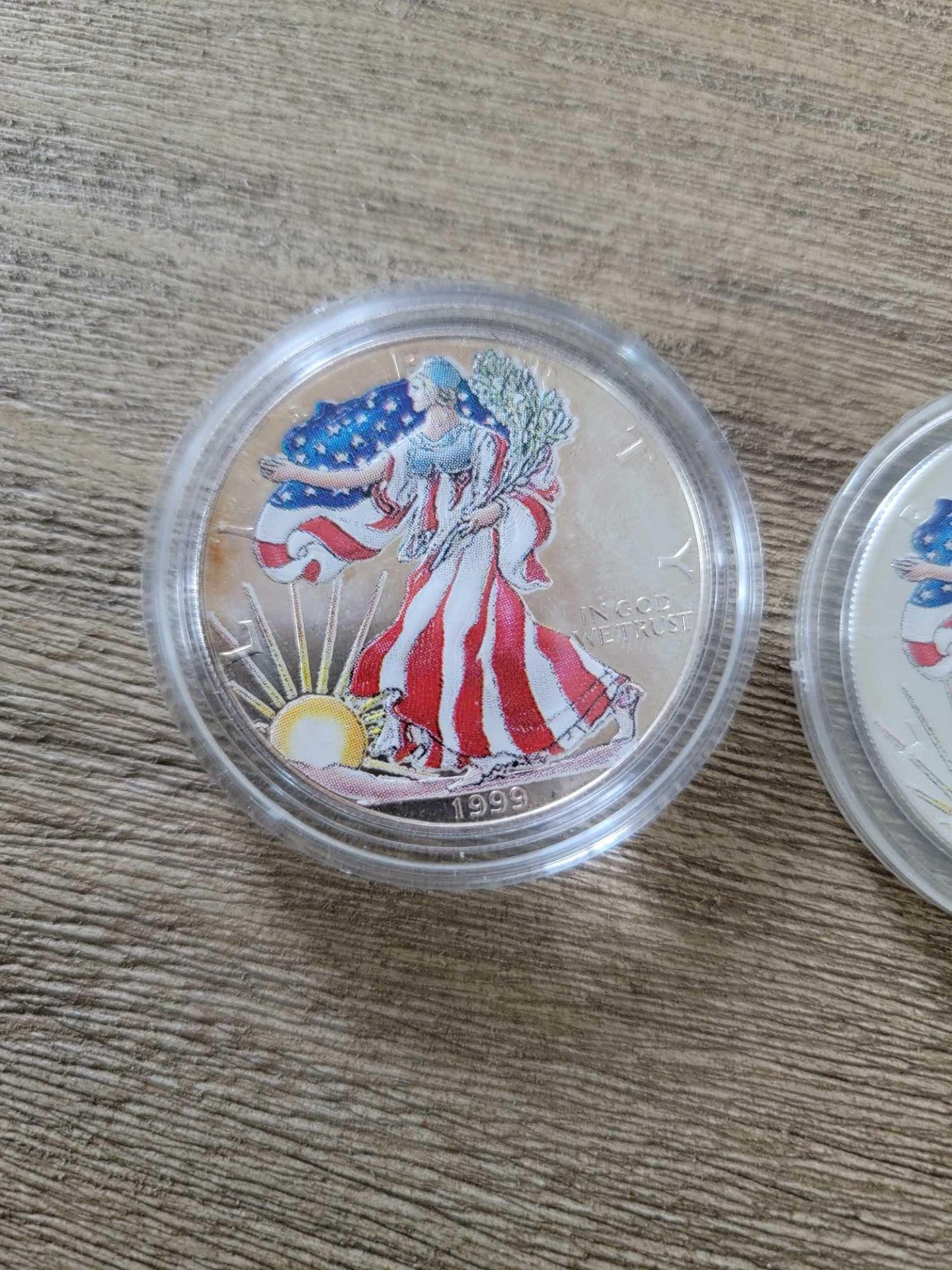 2 1999 Silver Eagle Colored Coins - Image 3 of 8