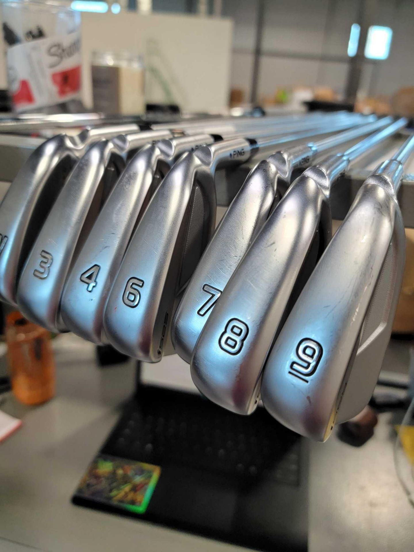 ping i525 irons with project x shafts and TaylorMade putter