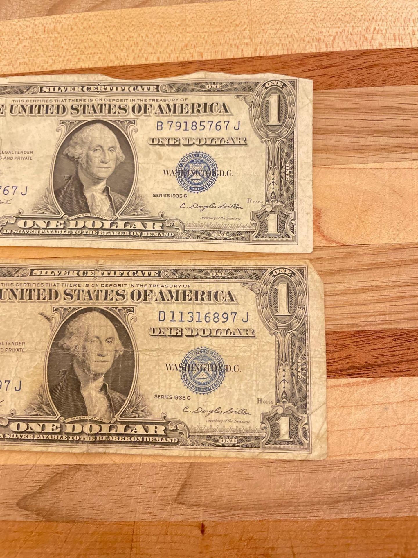 (2) 1935G $1 Silver Certificates - Image 2 of 3