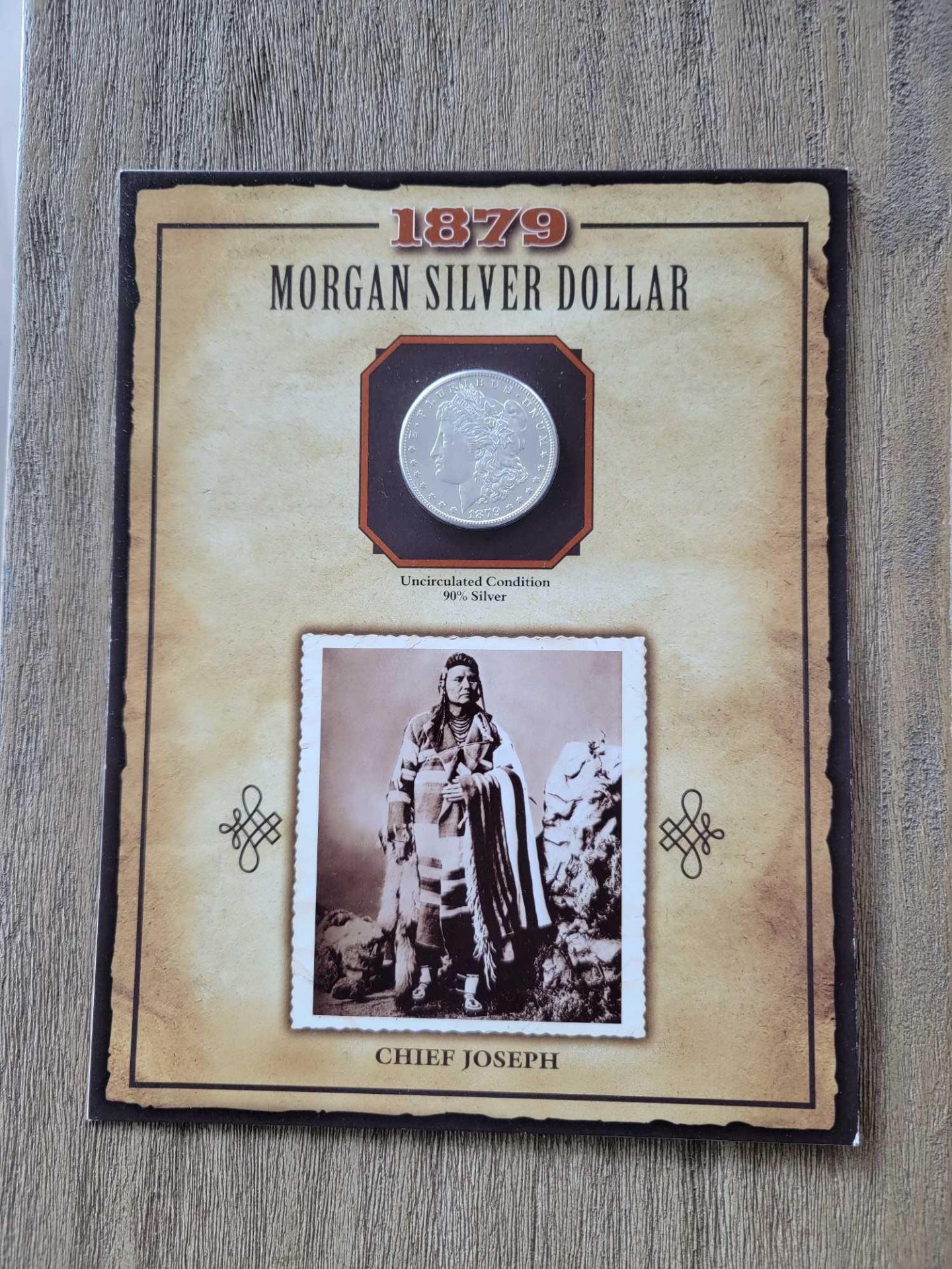 1879 Morgan Dollar with Chief Joseph Uncirculated Condition - Image 2 of 10