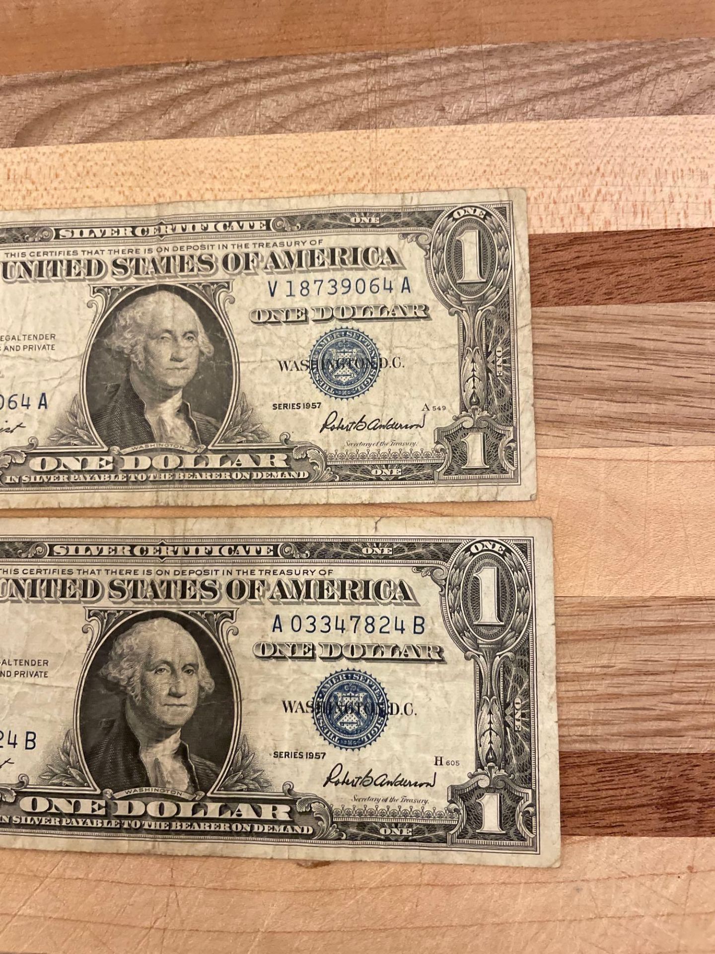 (2) 1957 $1 Silver Certificates - Image 2 of 3