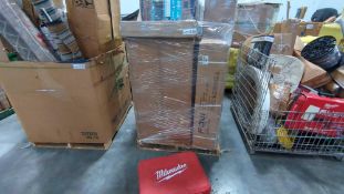 Hart cordless vac/suncast 50 gal deck box/more