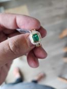 Ladies Emerald and DIamond Ring