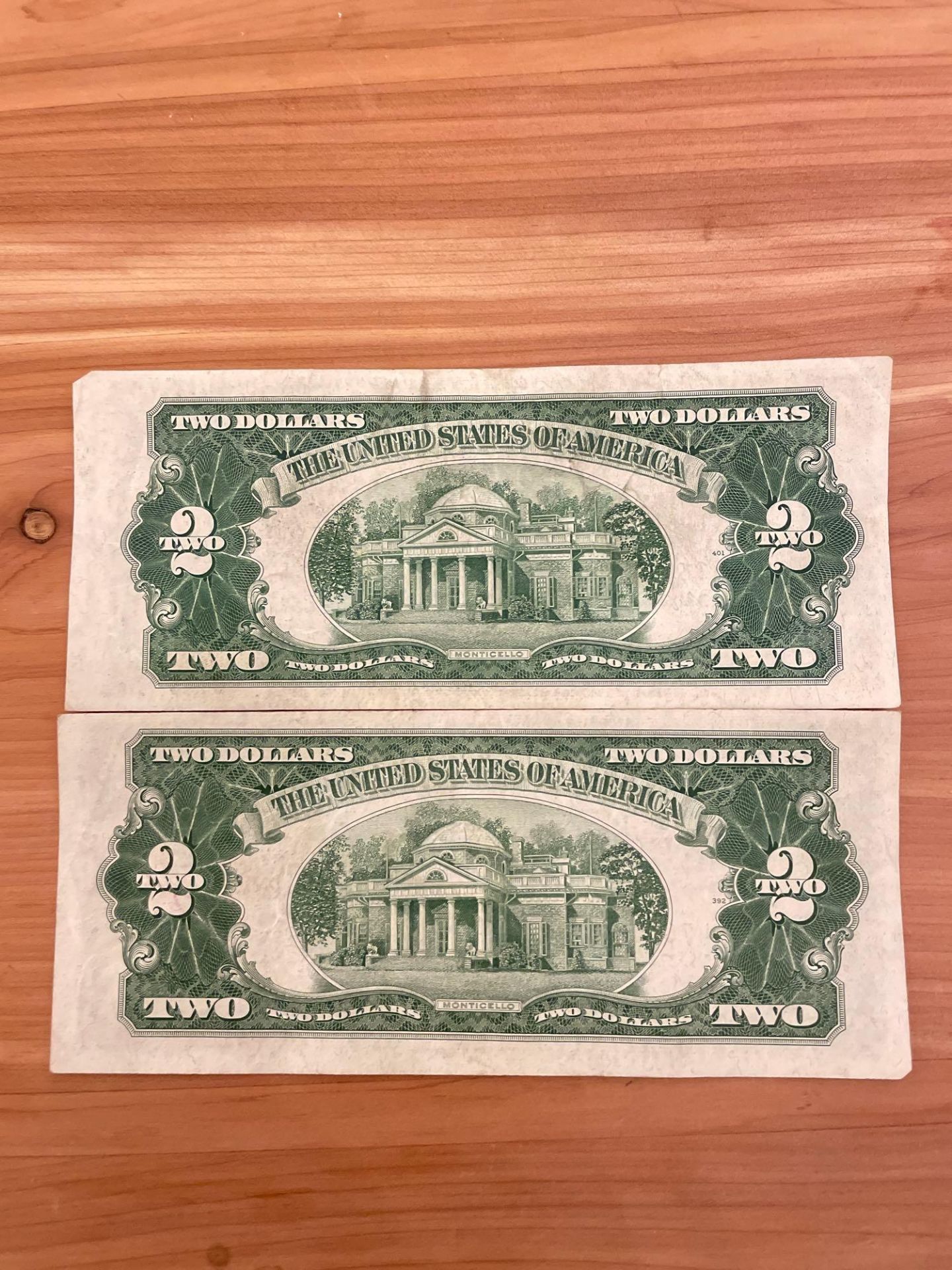 (2) 1953 $ Red Seal Notes (Note with cutting error) - Image 4 of 4