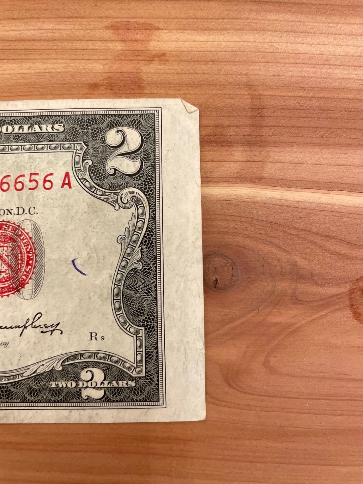 (2) 1953 $ Red Seal Notes (Note with cutting error) - Image 3 of 4