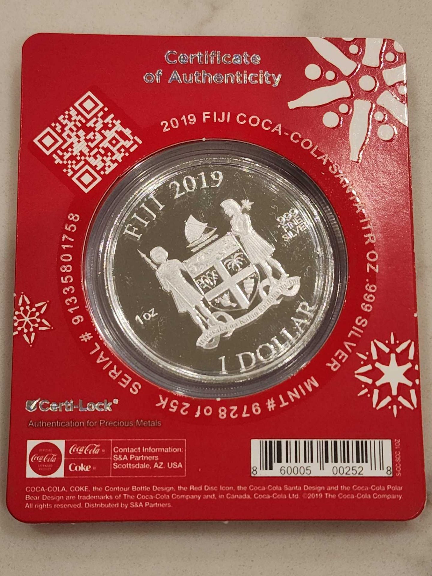 Coca Cola 1 oz Silver Coin - Image 2 of 3