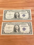 1935-D $1 Silver Certificate & 1935-E $1 Silver Certificate