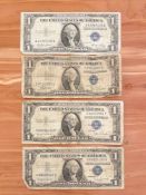 (4) $1 Silver Certificates