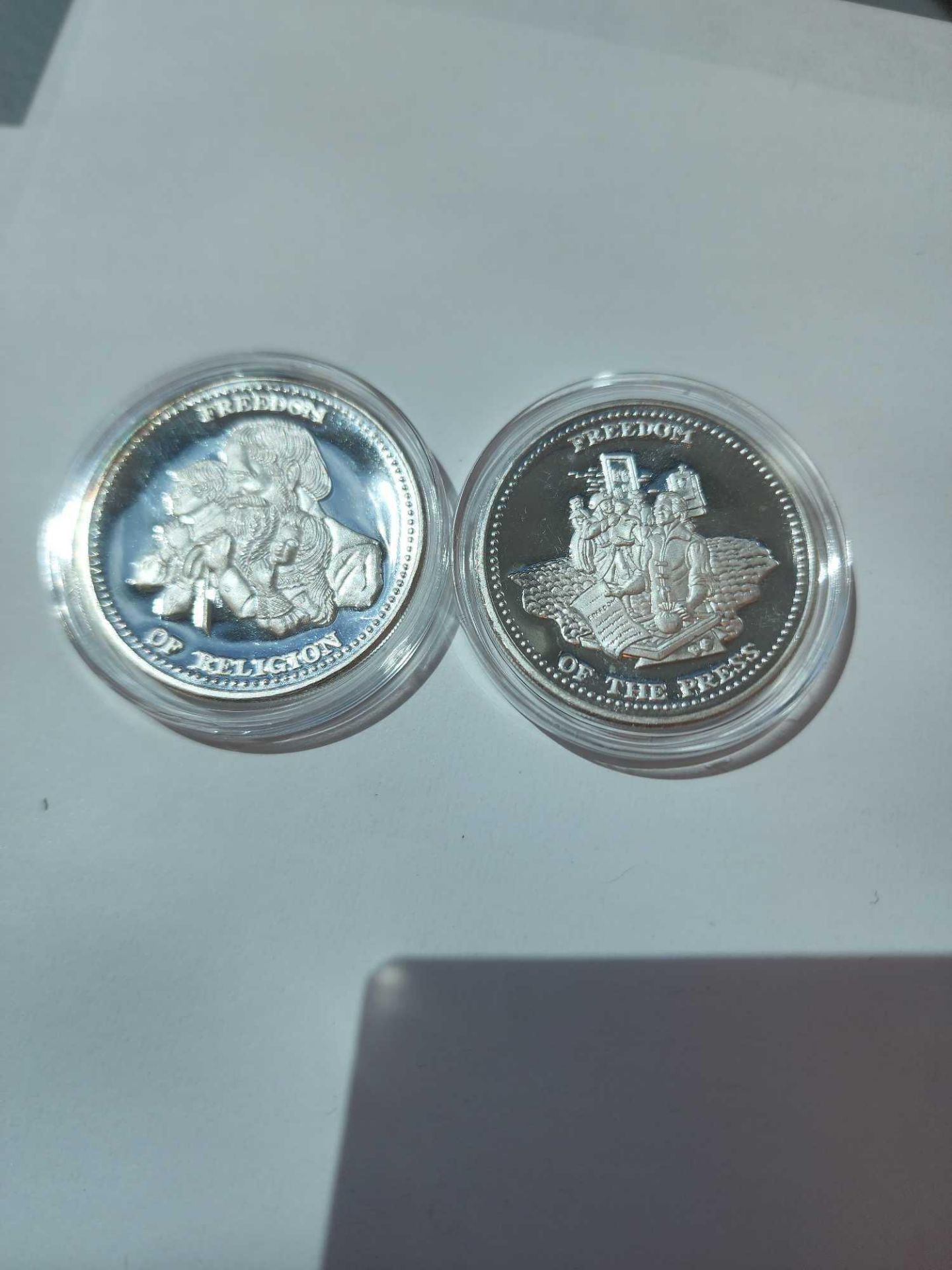 Freedom of the press and religion coins