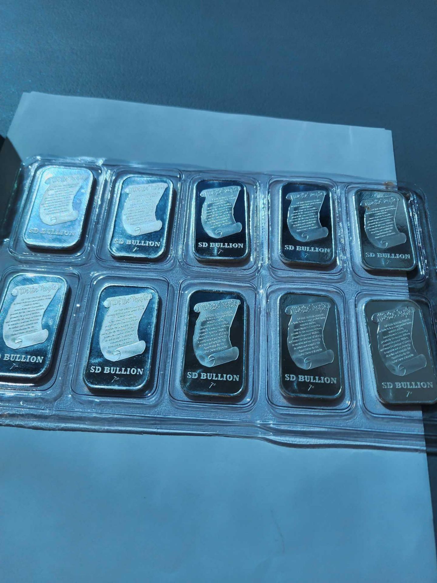 10 proclaim liberty silver bars in case - Image 3 of 4