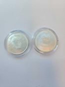 2 a-mark liberty silver coins